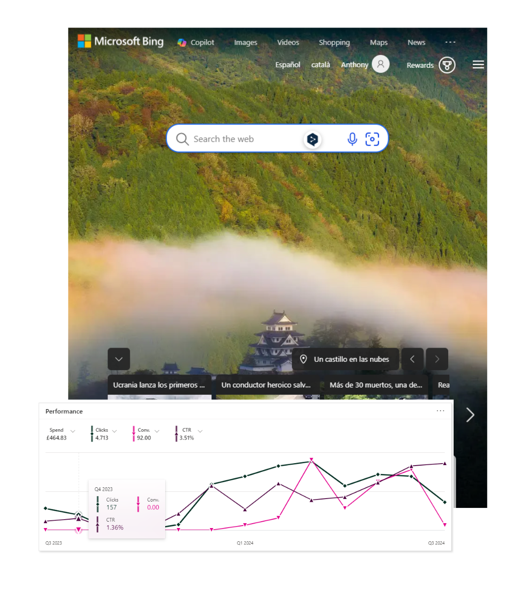 Bing Advertising results