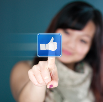 Facebook like advertising photo